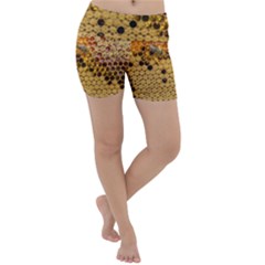 Top View Honeycomb Lightweight Velour Yoga Shorts by Vaneshart