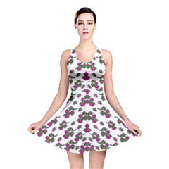 Sakura Blossoms On White Color Reversible Skater Dress by pepitasart