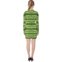 Watermelon pattern, fruit skin in green colors V-neck Bodycon Long Sleeve Dress View2