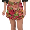 Spring Leafs Fishtail Mini Chiffon Skirt View1