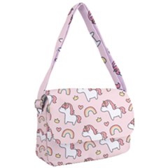 Cute-unicorn-rainbow-seamless-pattern-background Courier Bag by Vaneshart