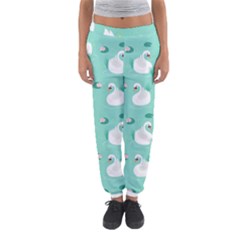 Elegant-swan-seamless-pattern Women s Jogger Sweatpants by Vaneshart