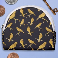 Background With Golden Birds Horseshoe Style Canvas Pouch by Vaneshart