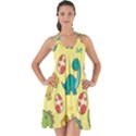Seamless pattern with cute dinosaurs character Show Some Back Chiffon Dress View1