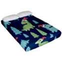 Cute-dinosaurs-animal-seamless-pattern-doodle-dino-winter-theme Fitted Sheet (California King Size) View2