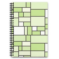 Green-geometric-digital-paper 5 5  X 8 5  Notebook by Vaneshart