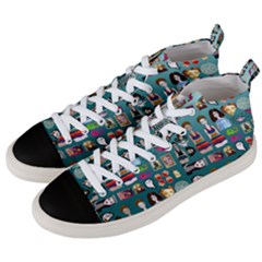 Kawaiicollagepattern2 Men s Mid-top Canvas Sneakers by snowwhitegirl