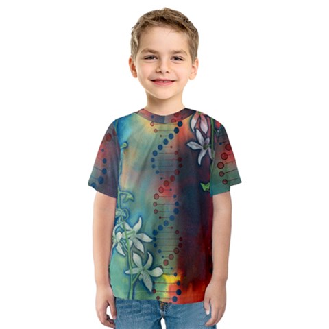 Flower Dna Kids  Sport Mesh Tee by RobLilly