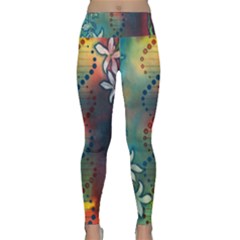 Flower Dna Lightweight Velour Classic Yoga Leggings by RobLilly