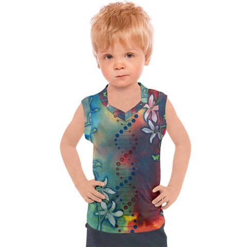 Flower Dna Kids  Sport Tank Top by RobLilly