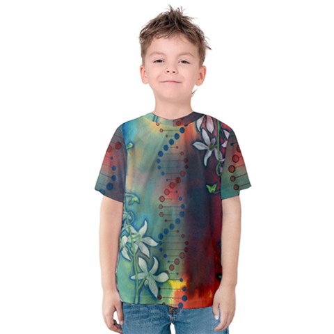 Flower Dna Kids  Cotton Tee by RobLilly