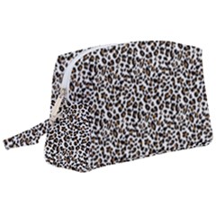 Leopard Spots Pattern, Geometric Dots, Animal Fur Print Wristlet Pouch Bag (large) by Casemiro