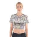 Cartoon colored stone seamless background texture pattern Cotton Crop Top View1