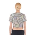 Cartoon colored stone seamless background texture pattern Cotton Crop Top View2