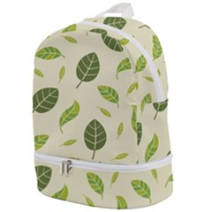 Leaf Spring Seamless Pattern Fresh Green Color Nature Zip Bottom Backpack by BangZart