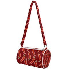 Chili Pattern Red Mini Cylinder Bag by BangZart