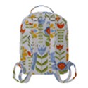 Seamless pattern with various flowers leaves folk motif Flap Pocket Backpack (Small) View3