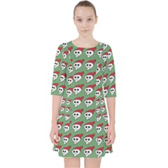 Comic Head Skull - Hat Red - Cartoon Skull Pocket Dress by DinzDas