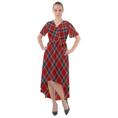 Scottish And Celtic Pattern - Braveheard Is Proud Of You Front Wrap High Low Dress by DinzDas