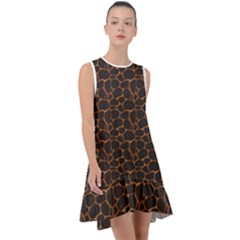 Animal Skin - Panther Or Giraffe - Africa And Savanna Frill Swing Dress by DinzDas