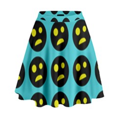 005 - Ugly Smiley With Horror Face - Scary Smiley High Waist Skirt by DinzDas