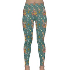 006 - Funky Oldschool 70s Wallpaper - Exploding Circles Lightweight Velour Classic Yoga Leggings by DinzDas