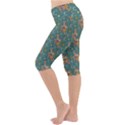 006 - Funky Oldschool 70s Wallpaper - Exploding Circles Lightweight Velour Cropped Yoga Leggings View2