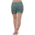 006 - Funky Oldschool 70s Wallpaper - Exploding Circles Lightweight Velour Yoga Shorts View4