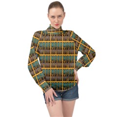 More Nature - Nature Is Important For Humans - Save Nature High Neck Long Sleeve Chiffon Top by DinzDas