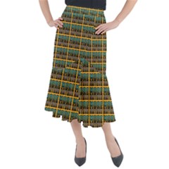 More Nature - Nature Is Important For Humans - Save Nature Midi Mermaid Skirt by DinzDas