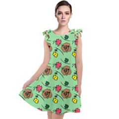 Lady Bug Fart - Nature And Insects Tie Up Tunic Dress by DinzDas