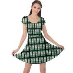 Beverage Cans - Beer Lemonade Drink Cap Sleeve Dress by DinzDas