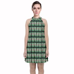 Beverage Cans - Beer Lemonade Drink Velvet Halter Neckline Dress  by DinzDas