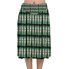 Beverage Cans - Beer Lemonade Drink Velvet Flared Midi Skirt by DinzDas