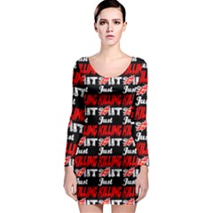 Just Killing It - Silly Toilet Stool Rocket Man Long Sleeve Bodycon Dress by DinzDas