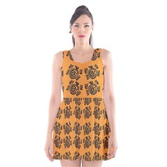 Inka Cultur Animal - Animals And Occult Religion Scoop Neck Skater Dress by DinzDas