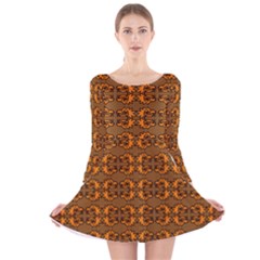 Inka Cultur Animal - Animals And Occult Religion Long Sleeve Velvet Skater Dress by DinzDas