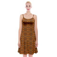 Inka Cultur Animal - Animals And Occult Religion Spaghetti Strap Velvet Dress by DinzDas