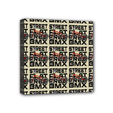 Bmx And Street Style - Urban Cycling Culture Mini Canvas 4  X 4  (stretched) by DinzDas