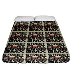 Bmx And Street Style - Urban Cycling Culture Fitted Sheet (california King Size) by DinzDas