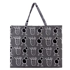 Njhb Vectorized Zipper Large Tote Bag by CHPALTD