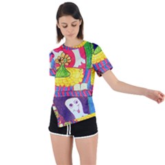 Circus Ghosts Asymmetrical Short Sleeve Sports Tee by snowwhitegirl