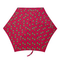 Headphones Girl Pink Red Mini Folding Umbrellas by snowwhitegirl