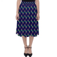 Headphones Girl Blue Classic Midi Skirt by snowwhitegirl