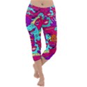 Dinos Lightweight Velour Capri Yoga Leggings View1