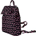 Peach Purple Daisy Flower Black Buckle Everyday Backpack View1