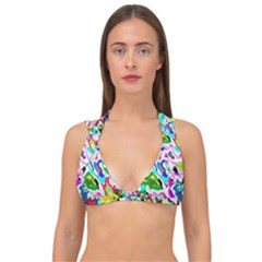 Colorful Paint Texture                                                 Double Strap Halter Bikini Top by LalyLauraFLM