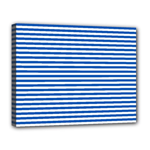 Classic Marine Stripes Pattern, Retro Stylised Striped Theme Canvas 14  X 11  (stretched) by Casemiro