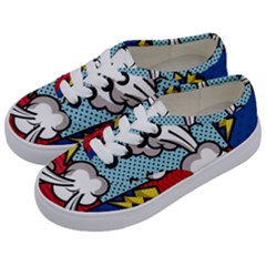 Rays Smoke Pop Art Style Vector Illustration Kids  Classic Low Top Sneakers by Amaryn4rt