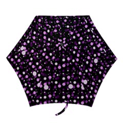 Purple, Pink Bokeh Dots, Asymmetric Polka Dot With Modern Twist Mini Folding Umbrellas by Casemiro